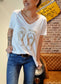Tee-shirt Playa blanc/or