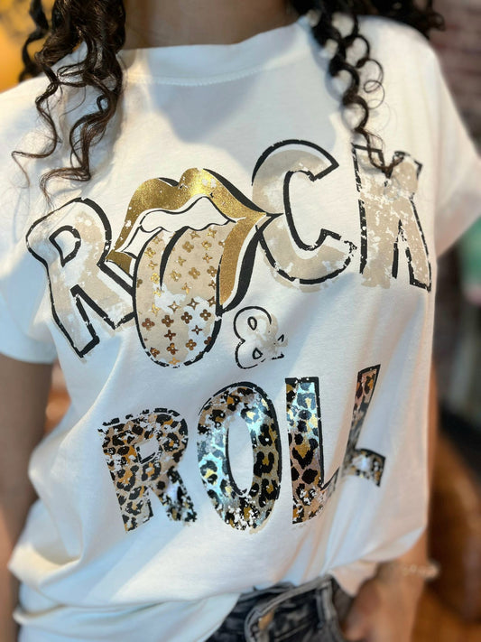 Tee Shirt Rock n' Roll Léo Ecru